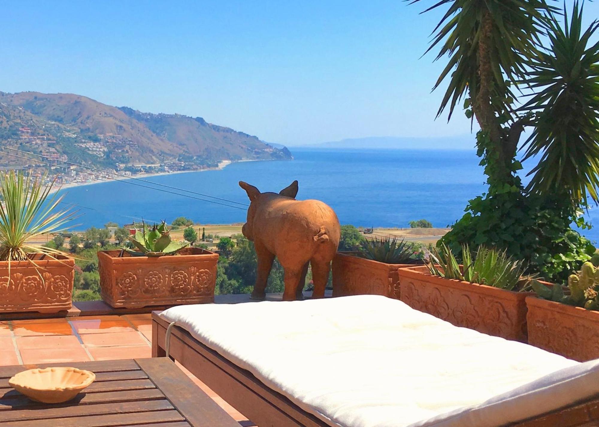 Villa Lou Taormina Private Villa With Panoramic Sea View Pool Таормина Экстерьер фото