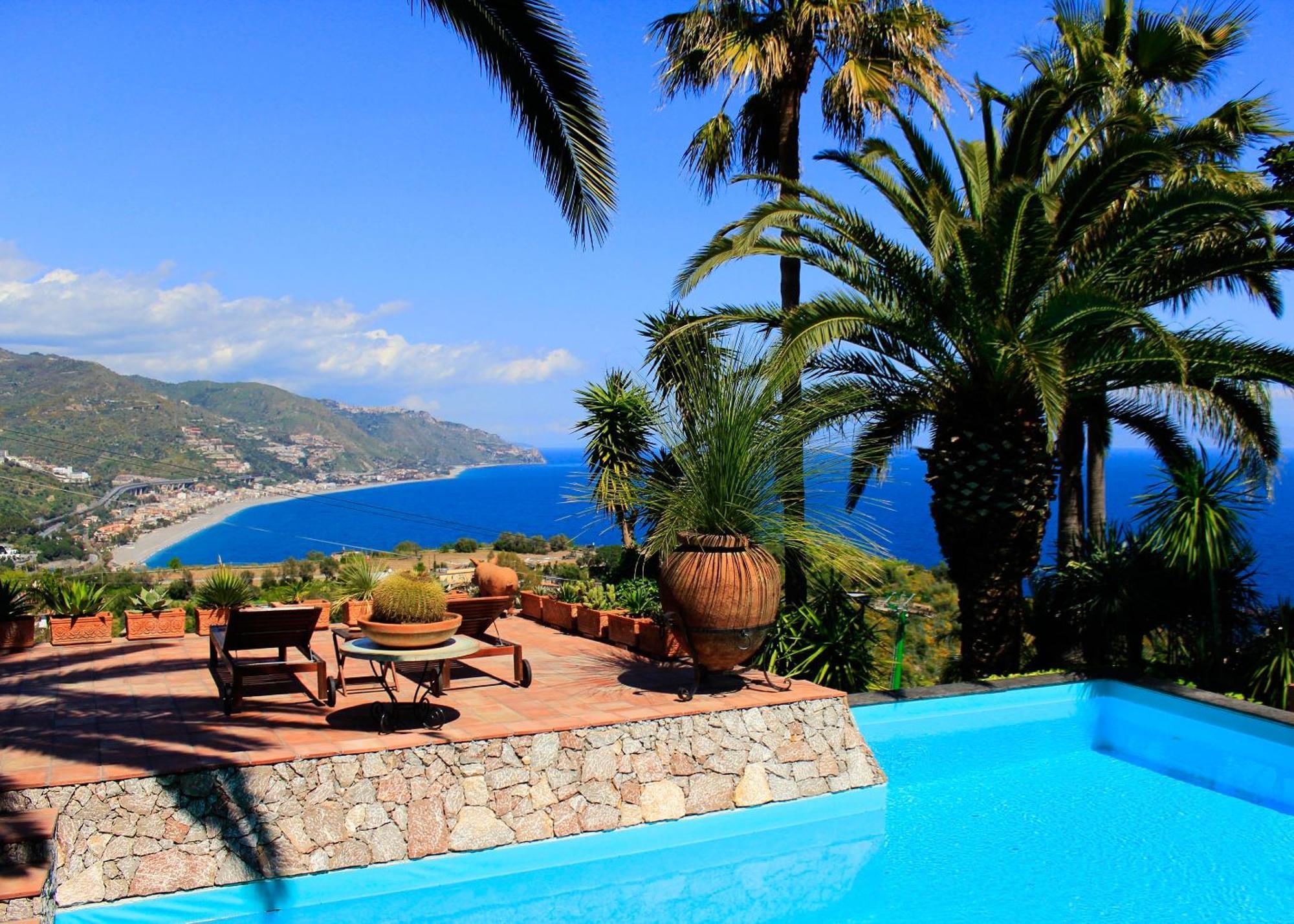 Villa Lou Taormina Private Villa With Panoramic Sea View Pool Таормина Экстерьер фото